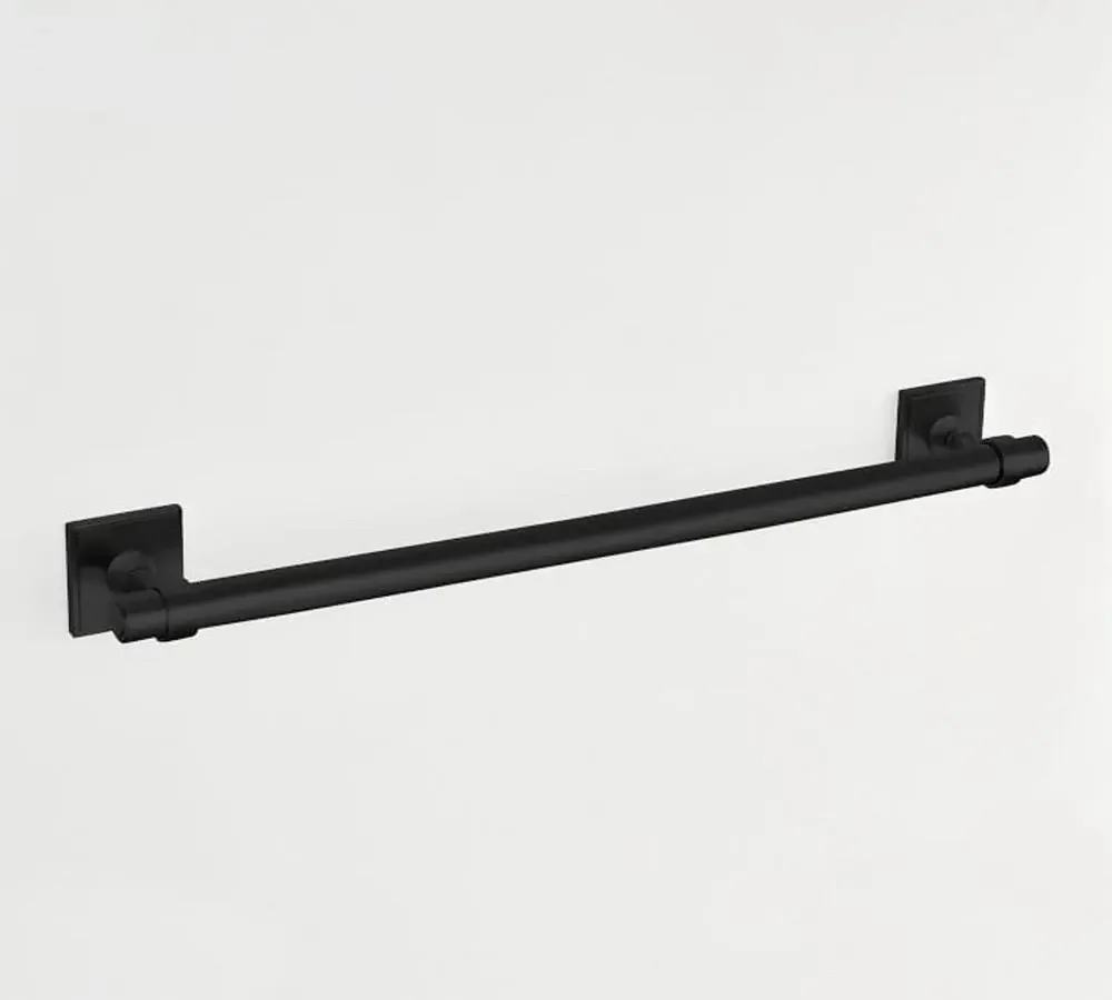 NEW pottery barn pearson black towel bar 24”